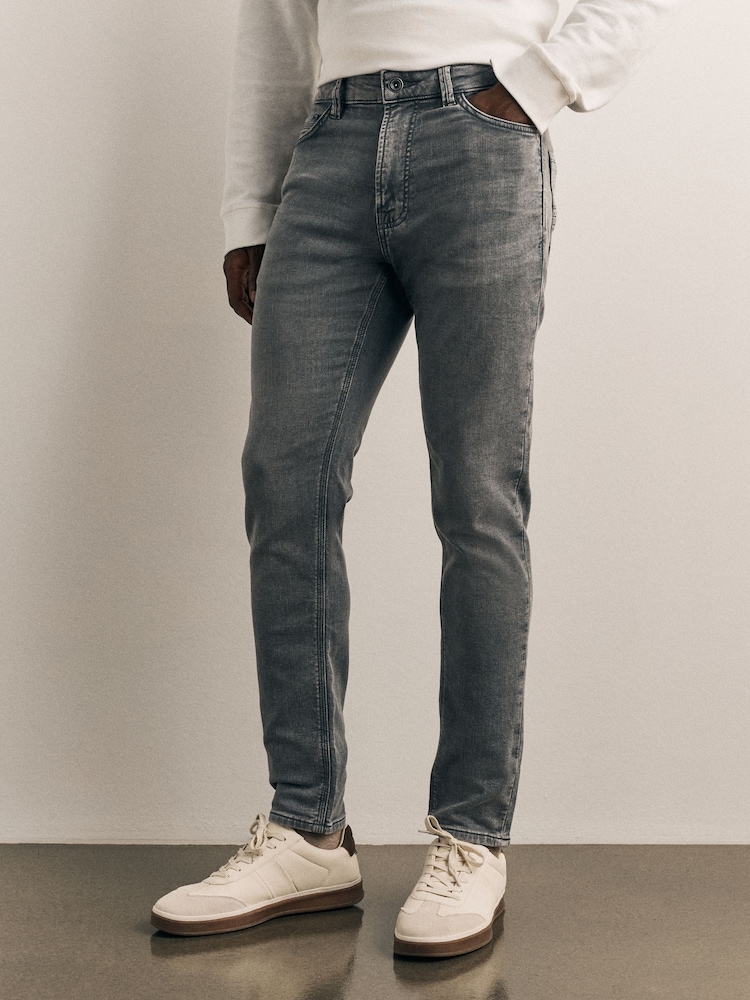 Dark Grey Skinny Fit Comfort Stretch Jeans - Image 2 of 10 Dark Grey Skinny Fit Comfort Stretch Jeans - Image 2 of 10