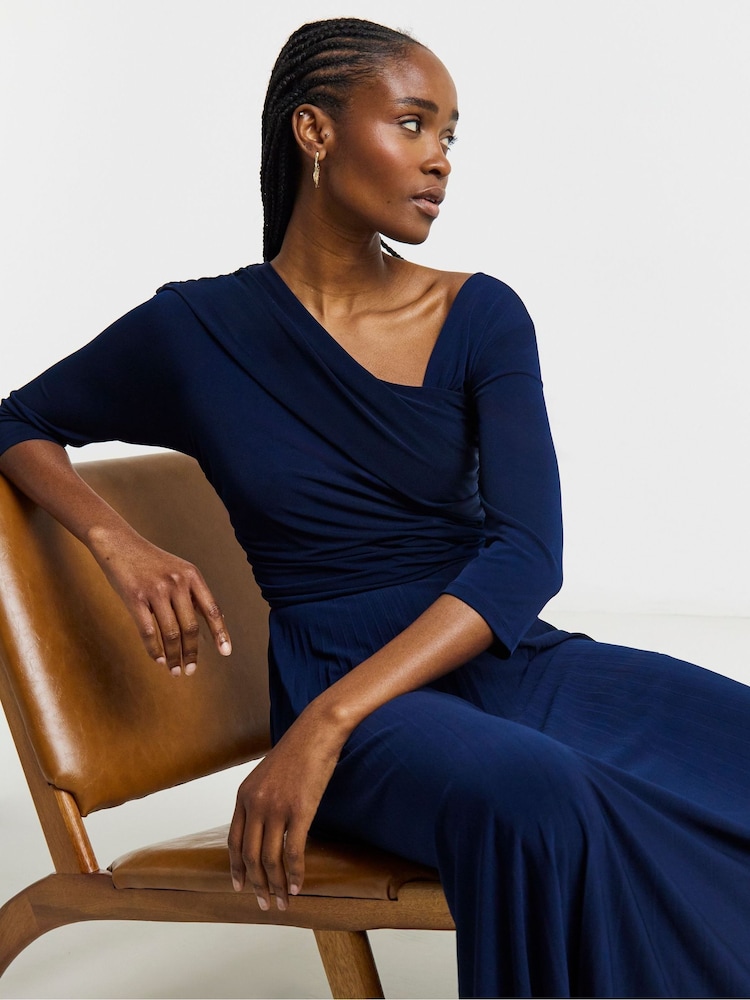 Buy Joanna Hope Blue Jersey Pleated Dress from Next USA Buy Joanna Hope Blue Jersey Pleated Dress from Next USA