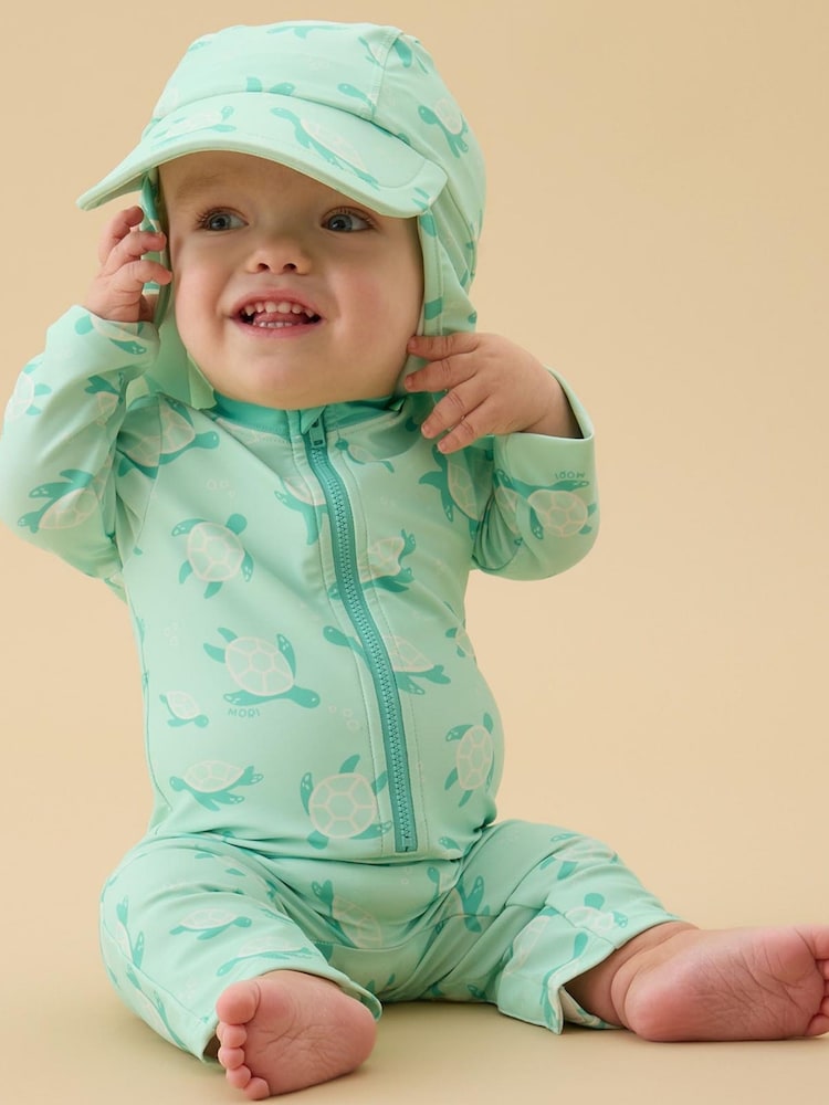 Πράσινο - MORI Sun & Swim Hat with Neck Protection - Εικόνα 2 από 3