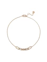 AllSaints Gold Tone Laio Pavé Spike Link Bib Necklace - Image 1 of 5