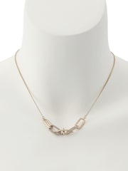 AllSaints Gold Tone Laio Pavé Spike Link Bib Necklace - Image 5 of 5