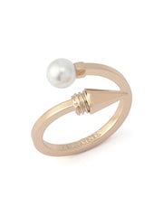 AllSaints Gold Tone Hazel Pearl Spike Band Ring - Image 2 of 3