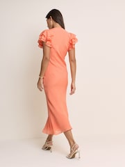 Nobodys Child Orange Layla Midi Dress - Image 2 of 5