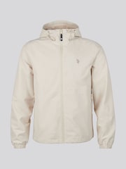 U.S. Polo Assn Natural Hooded Windbreaker Jacket - Image 8 of 9