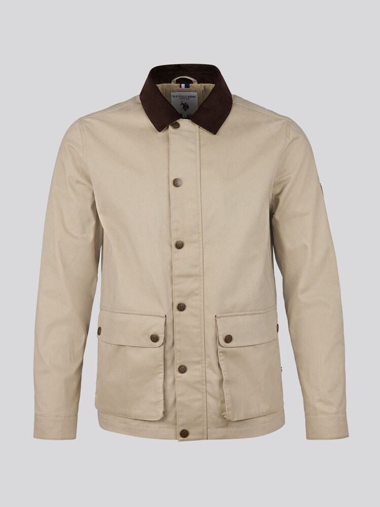 U.S. Polo Assn Natural Textured Collared Jacket - Image 1 of 6