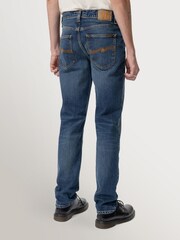 Nudie Jeans Wild Blue Solid Ollie Slim Tapered Fit Jeans - Image 2 of 6
