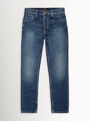 Nudie Jeans Wild Blue Solid Ollie Slim Tapered Fit Jeans - Image 3 of 6