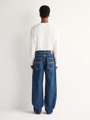 Nudie Jeans Blue Tuff Tony Loose Straight Fit Jeans - Image 4 of 11