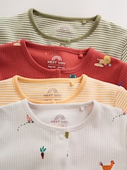 Red White Character Baby Sleepsuits 4 Pack (0mths-2yrs) - Image 8 of 12