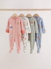 Green Farm Hamish Sleepsuits 4 Pack (0mths-2yrs) - Image 1 of 13