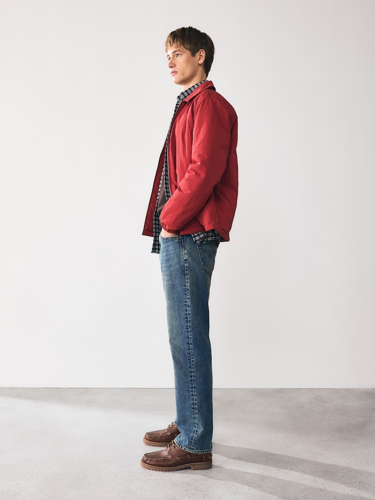 Blue Straight Fit Belted Authentic Jeans - Image 2 of 9
