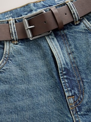 Blue Straight Fit Belted Authentic Jeans - Image 7 of 9