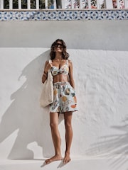 Mozaični konverzacijski print - Ljetne kratke hlače za plažu - Slika 3 od 6