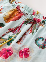 Mosaic Conversational Print Summer Beach Shorts - Image 8 of 9