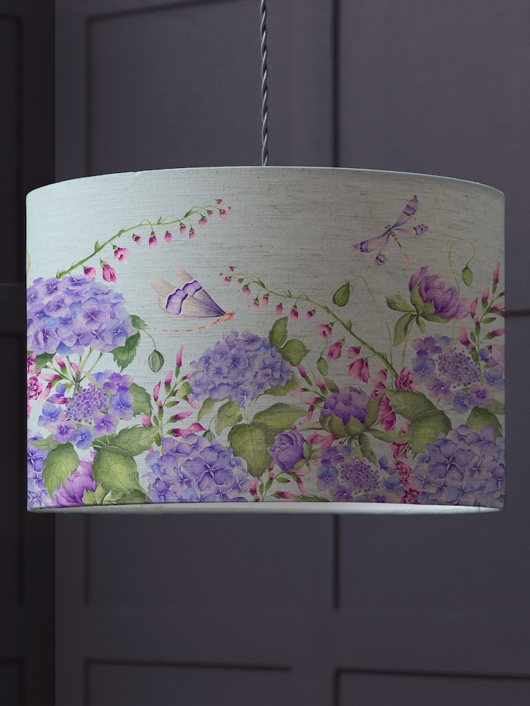 Voyage Maison Blue Seraphina Eva Printed Lamp Shade - Image 1 of 2