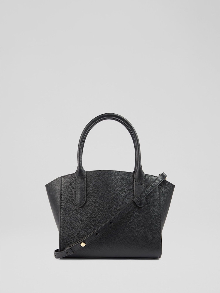LK Bennett Black Jemi Our Compact Mini Tote Bag - Image 1 of 5 LK Bennett Black Jemi Our Compact Mini Tote Bag - Image 1 of 5
