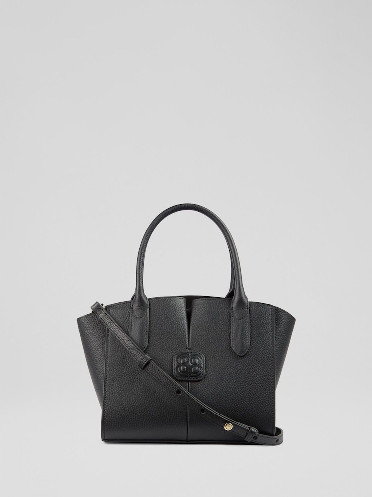 LK Bennett Black Jemi Our Compact Mini Tote Bag - Image 2 of 5 LK Bennett Black Jemi Our Compact Mini Tote Bag - Image 2 of 5