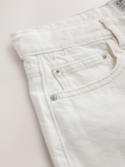 Ecru Wide Leg Cropped Jeans - Image 7 of 8