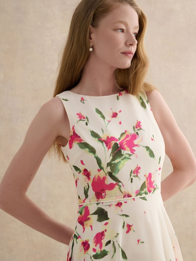 slim fit dress slacks Hobbs Carly Floral Dress – Goods main image 0