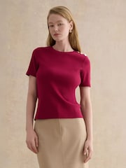 Hobbs Pink Tamsin T-Shirt - Image 1 of 4