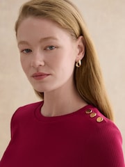 Hobbs Pink Tamsin T-Shirt - Image 3 of 4