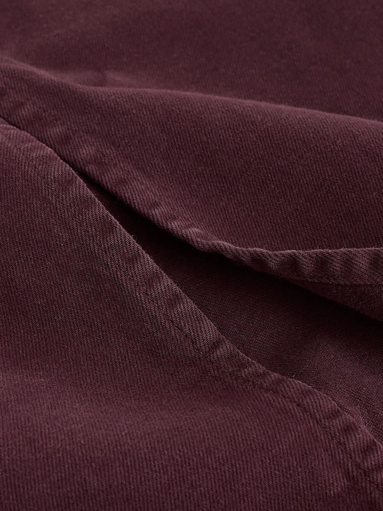 Burgundy Red Split Front Denim Midi Skirt - Image 7 of 7 Burgundy Red Split Front Denim Midi Skirt - Image 7 of 7