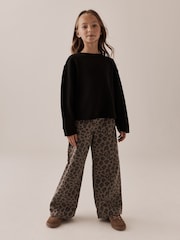 Black Long Sleeve Soft Waffle Top (3-16yrs) - Image 2 of 8