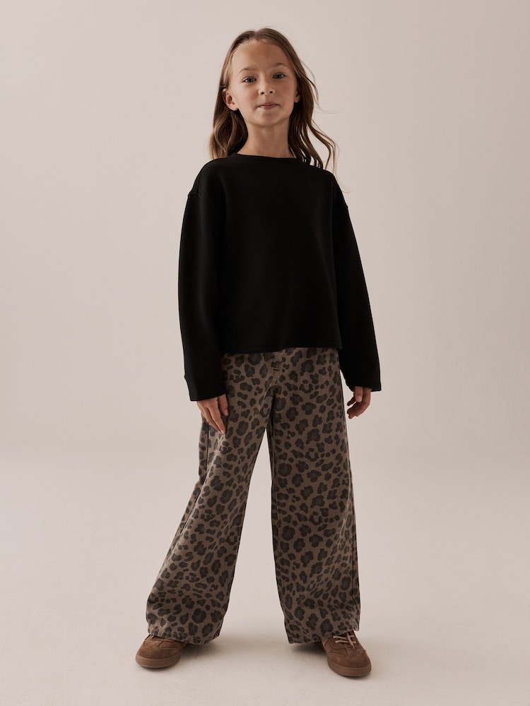 Black Long Sleeve Soft Waffle Top (3-16yrs) - Image 2 of 8 Black Long Sleeve Soft Waffle Top (3-16yrs) - Image 2 of 8