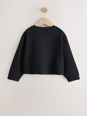 Black Long Sleeve Soft Waffle Top (3-16yrs) - Image 6 of 8