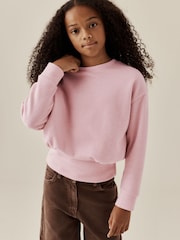 Pink Cosy Rib Fitted Waist Top (3-16yrs) - Image 2 of 8