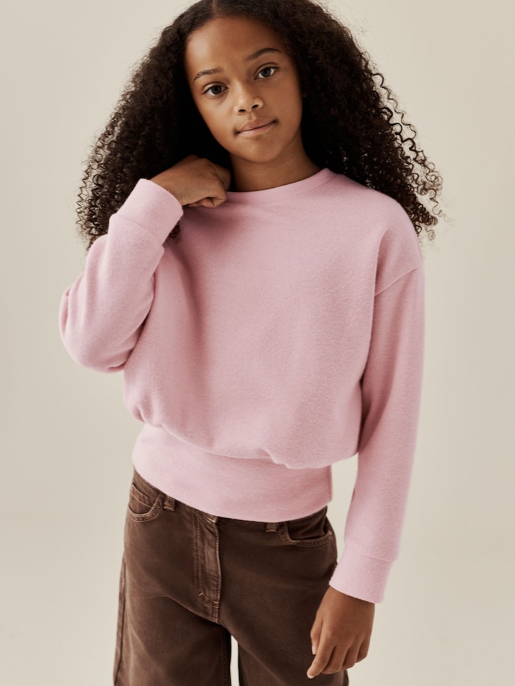 Pink Cosy Rib Fitted Waist Top (3-16yrs) - Image 2 of 8 Pink Cosy Rib Fitted Waist Top (3-16yrs) - Image 2 of 8