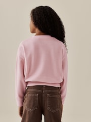 Pink Cosy Rib Fitted Waist Top (3-16yrs) - Image 3 of 8