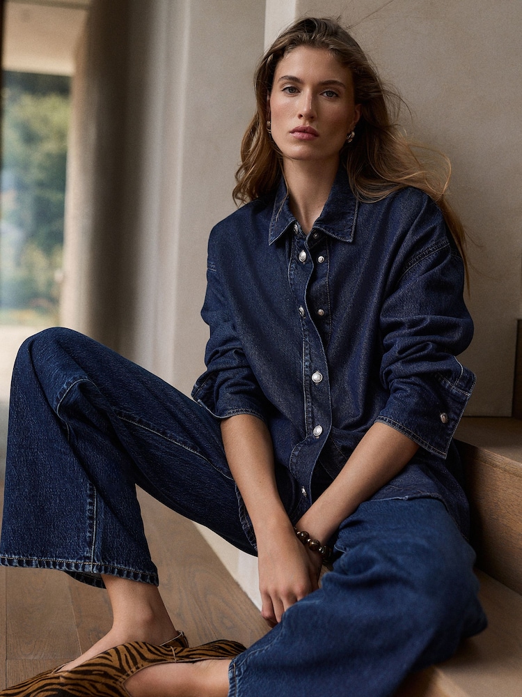 Dark Blue N.Premium Denim Shirt - Image 1 of 8 Dark Blue N.Premium Denim Shirt - Image 1 of 8