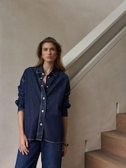 Dark Blue N.Premium Denim Shirt - Image 3 of 8