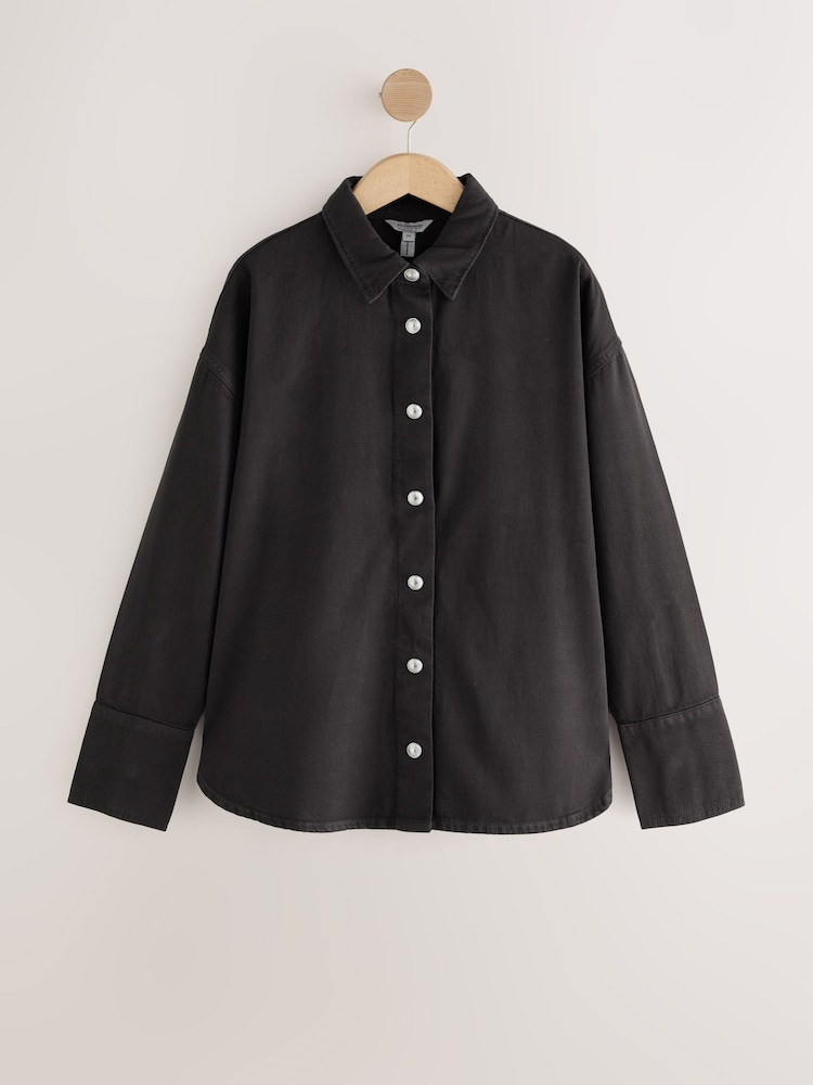 Chocolate Brown N.Premium Denim Shirt - Image 1 of 3 Chocolate Brown N.Premium Denim Shirt - Image 1 of 3