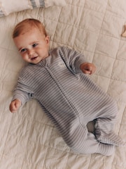 Boz Qütb Ayısı - Micro Fleece Two Way Zip Sleepsuits 2 Pack - 13şəkildən 2 şəkil