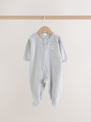 Boz Qütb Ayısı - Micro Fleece Two Way Zip Sleepsuits 2 Pack - 13şəkildən 7 şəkil