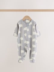 Boz Qütb Ayısı - Micro Fleece Two Way Zip Sleepsuits 2 Pack - 13şəkildən 8 şəkil