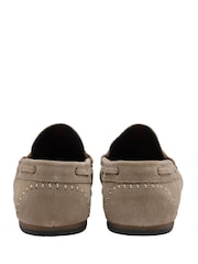 Frank Wright Grey Suede Slip-On Penny Loafers - Image 3 of 4