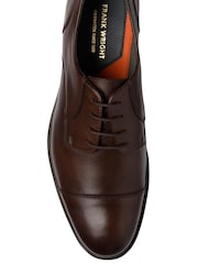 Frank Wright Brown Leather Lace-Up Derby Shoes - Image 4 of 4