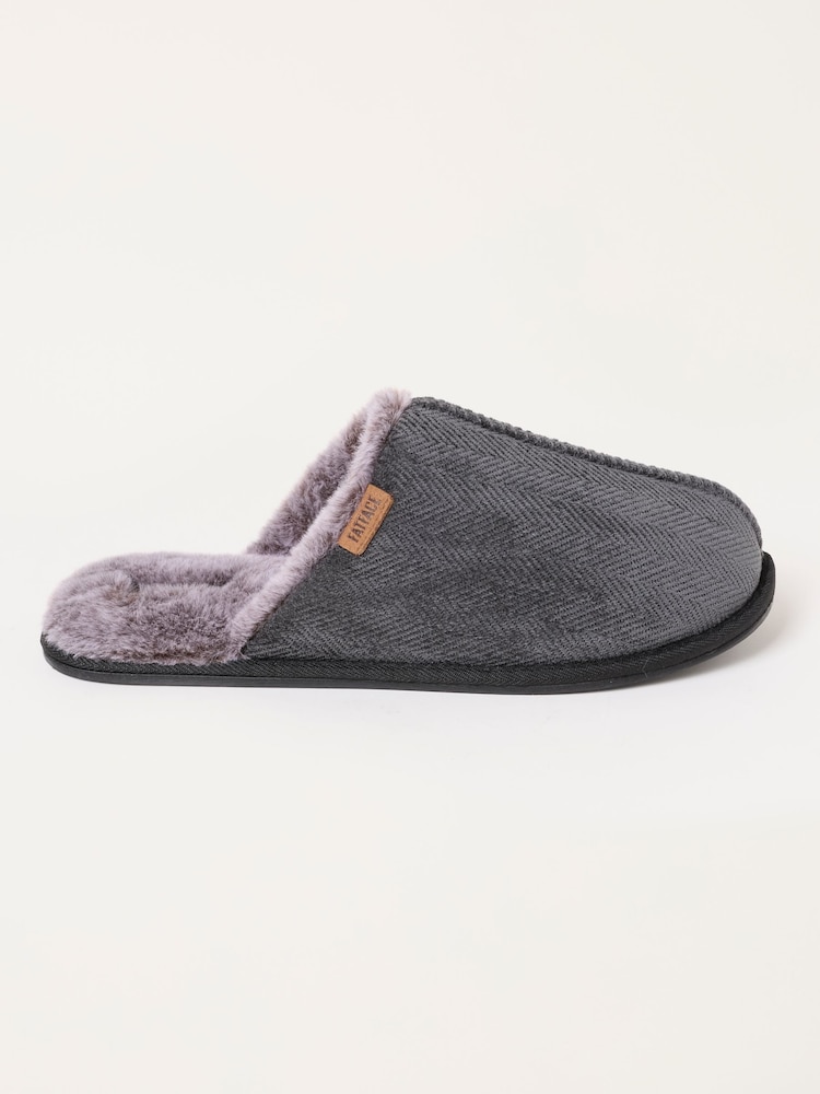 FatFace Harvey Blue Checkered Mule Slippers - Image 1 of 3 FatFace Harvey Blue Checkered Mule Slippers - Image 1 of 3