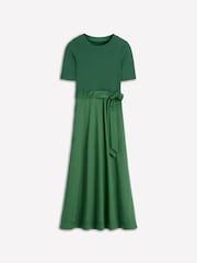 Boden Green Crew Neck Mix Media Dress - Image 5 of 5