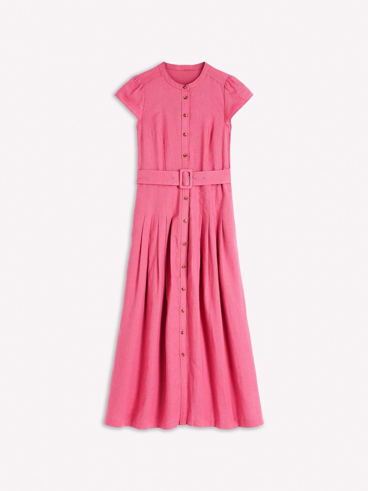 Boden Pink Arabella Linen Blend Dress - Image 1 of 1