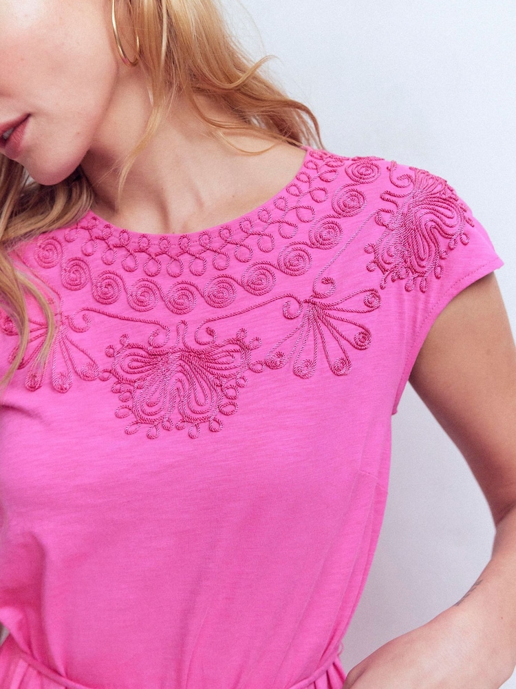 Buy Boden Pink Jersey Cutwork Short Dress from Next Gibraltar Buy Boden Pink Jersey Cutwork Short Dress from Next Gibraltar