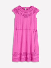 Boden Pink Jersey Cutwork Short Dress - Image 5 of 5