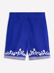 Boden Blue Belgravia Linen Shorts - Image 5 of 5