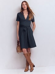 Boden Blue Daisy Flippy Jersey Dress - Image 1 of 5