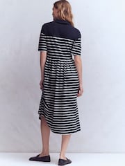 Boden Blue Aria Collared Jersey Dress - Image 3 of 5