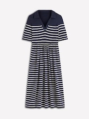 Boden Blue Aria Collared Jersey Dress - Image 5 of 5