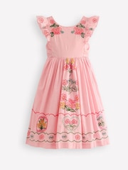 Boden Pink Bow Back Midi Dress - Image 1 of 3